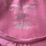 Vintage Layered Look Rhinestone Embellished Graphic Top Pink Size L Photo 4