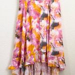 Torrid 2-pc Skirt Set Watercolor Tie Dye Off-Shoulder High Low Skirt Set Size 1 Photo 6
