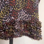 Joie  Floral Silk Long Sleeve Black Dress Size Small Photo 8