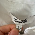 Madewell  The Oversized Shirt in Eyelet White 100% Ramie Size Small NWT Photo 8