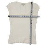 Club Monaco Womens Ivory Knit Scoop Neck Short Sleeve Top Size S Photo 4