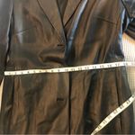 EXPRESS womens long 100% genuin leather coat size 13/14 Photo 4