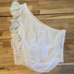 Lilyful NWT  White Ruffle One Shoulder Top L Photo 1