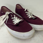 Vans  Burgundy and White Sneakers Photo 0