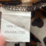 Zara Basic Sheer Leopard Print Button Photo 6