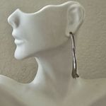 Modern Sculptural Teardrop Hoop Earrings Photo 4