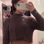 Wild Fable fuzzy cropped grey sweater  Photo 0