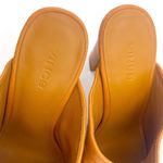 Vince Heath Leather Peep Toe High Block Heeled Mule Cognac Brown Women’s Size 8 Photo 10