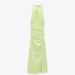 ZARA DRAPED DRESS WITH HALTER NECK Photo 3