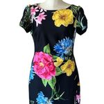 Karl Lagerfeld NWOT Ruched Sleeve Floral Y2K Suba Sheath Dress 12P Photo 2