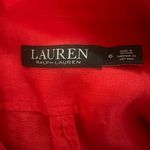 Ralph Lauren Lauren  Linen Red Blazer Jacket Button Shirt Top  Size 6 Photo 8