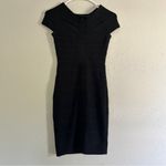 Ann Taylor  Black Bodycon Formal Mini Dress Neutral XS Petite Photo 2