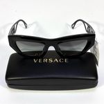 Versace  53mm Irregular Sunglasses VE4432U Black NEW Photo 7