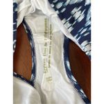 NWOT navy and whit ikat high waisted bikini bottom Size XL Blue Photo 4
