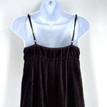 Gap  Y2K Velvet Silk Blend‎ Slip Dress Sz 2 Chocolate Brown Whimigoth FairyGrunge Photo 5