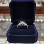 2Ct CZ Filigree Engagement Style Ring 18K White Gold Plated Silver Sz 7 NWT Photo 2