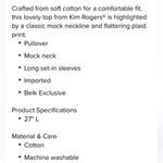 kim rogers  size medium emerald holiday plaid mockneck longsleeve green plaid NWT Photo 9