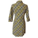 J. McLaughlin  denim style printed dress gold ornate sz S Photo 1