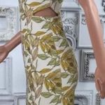 Gianni Bini NEW  Yellow Leaf Print Beckham Rib Cut Photo 3