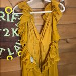 ASOS  Ruffle Sunset Flutter Maxi Golden Yellow Tie Back Chiffon Dress Whimsical 8 Photo 7