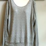 Chico's Chico’s size 3 silver metallic ladies blouse Photo 0