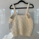 JustFab  Knit Tank Top Creamy White Color With Bow Design NWT Size 1X Photo 5