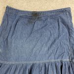 VTG Amici Jean Skirt Womens 8 Blue Denim Drop Waist Tiered Rodeo Western 90s Photo 6
