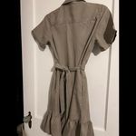 Japna Super Cute Olive  Short Sleeve Ruffle Dress by  Size S Photo 1