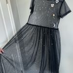 Disney Villains Maleficent Ursula Evil Queen Black Studded Mesh Dress Size M Photo 3