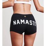 Spiritual Gangster Black white booty shorts Namaste Athletic Shorts size small Photo 1