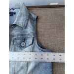 Signature Studio Denim Jean Distressed Vest  Women’s Size Small Stretch  EUC Photo 5