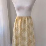 Rena Rowan Vintage Y2K Petite Yellow Print Midi Skirt Photo 1