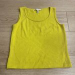 St. John  Lime Green Santana Knit Wool Blend Tank Top Sleeveless Size P Photo 0