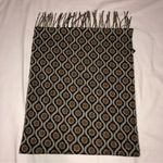 Francesco Biasia Zebra Wool Scarf Made in Italy Unisex Brown Photo 5