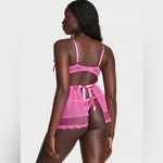 Victoria's Secret  lingerie bows Sexy Sheer Dotted Mesh Lace Babydoll coquette Photo 3