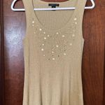 August Silk  Y2K Ribbed Fitted Jeweled Knit Tank Top Size M Photo 1