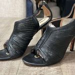 L.A.M.B. black leather sandals open toe made in Brazil Photo 0