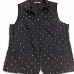 Talbots Black quilted zip up vest Photo 0