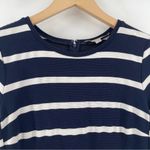 Loft  ANN TAYLOR Stripe Dress Navy White Nautical Business Casual Office Medium Photo 5