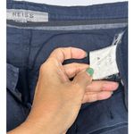 Reiss Navy Blue women's cargo 100% linen casual drawstring cropped pants size 28 Photo 8