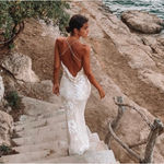 Rat & Boa Primrose Dress Cowl Cross Back XS Long Maxi Bride Formal Wedding Guest White Photo 2