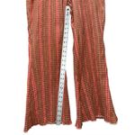 Free People  Fine Line Flare Leg Pant in Rust Combo Size Medium Boho Women's Photo 6