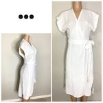 Three Dots New.  white gauze wrap dress. Size small. Retails. $160 Photo 1