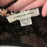 American Eagle Women’s XS  Black Light Pink Floral Babydoll 3/4 Sleeve Dress Photo 5