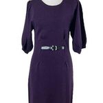 Antonio Melani Women's NEW Balloon Sleeve Plum Merino Wool Sweater Dress Size S Photo 0