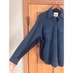 Aerie LumberJane Waffle Shirt Oversized Button Up Navy Blue Women’s size Small Photo 2
