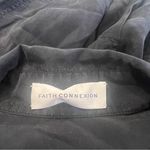 Faith Connexion Silk Dress Shirt Bodysuit Black Size 10 Photo 9