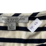 Green Envelope Blue & Ivory Stripe Shirt Women Top Size Small | 55 Photo 3
