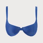 Berlook Jacquard Underwire Bikini Top and Jacquard High Cut Leg Bikini Bottom 67 Blue Size XS Photo 6
