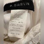 B Darlin B. Darlin White Floral Crochet Lace Overlay Strapless Fit & Flare Mini Dress Photo 8